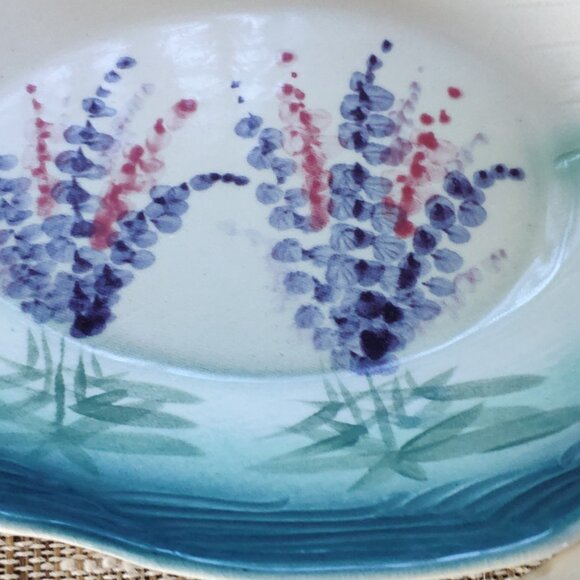 Studio Art Pottery Bowls Set of 2, Carol Smeraldo Hand Painted 12.5" and 6.75" - Picture 5 of 14